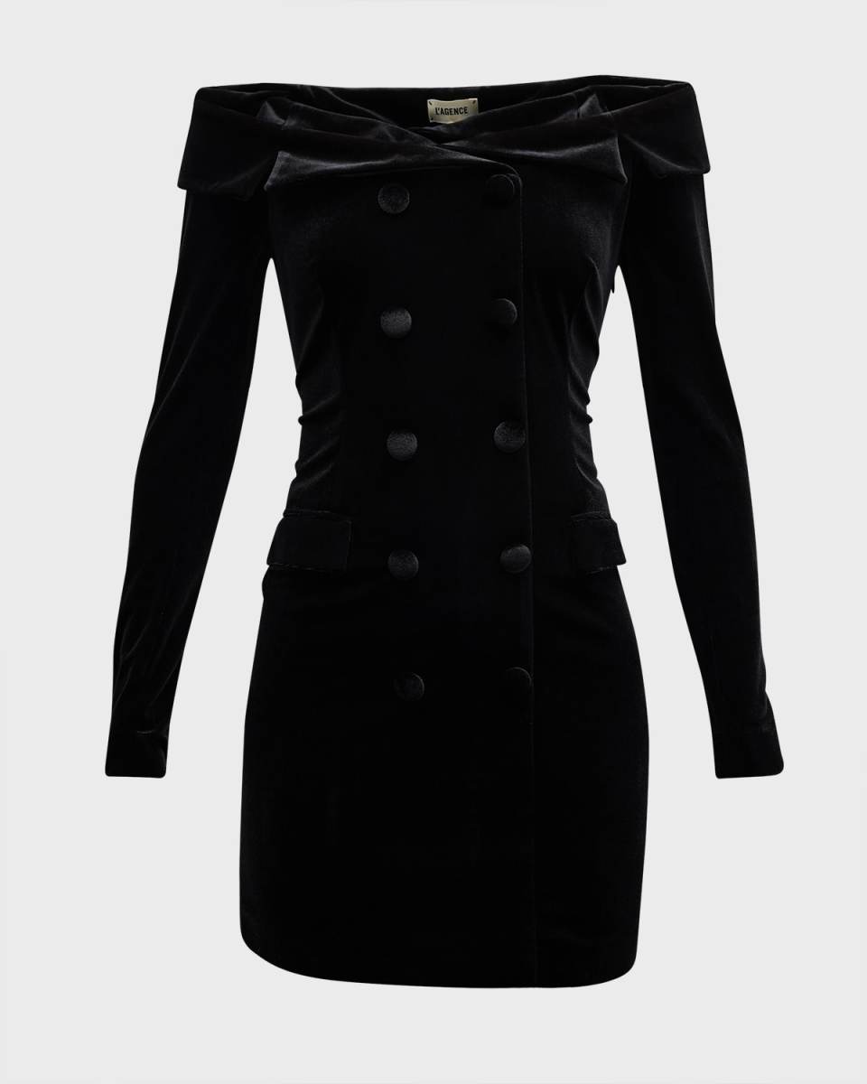 Micaela Off-Shoulder Blazer Mini Dress